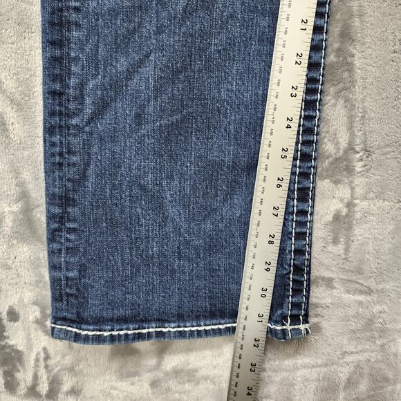 Vigoss Jeans Womens 22/33L Blue The Chelsea Low Rise Slim Boot Cut Stretch Denim - Picture 15 of 16